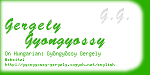 gergely gyongyossy business card
