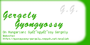 gergely gyongyossy business card